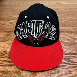 VTG Vintage Washington Capitals Wool Adjustable Snapback Hat